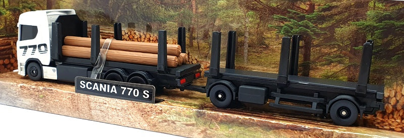 Maisto 11682 - Scania 770 S Double Trailer With Load - White/Black