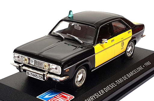 Altaya 1/43 Scale B-7445 - 1980 Chrysler Diesel Barcelone Taxi - Black/Yellow