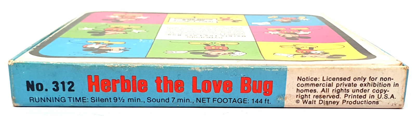 Walt Disney 312 - Herbie The Love Bug 8mm Film Reel Silent 9½ mins Sound 7 mins