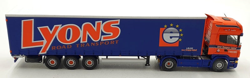 Universal Hobbies 1/50 Scale Diecast 5610 - Scania Lyons Truck - Orange/Blue