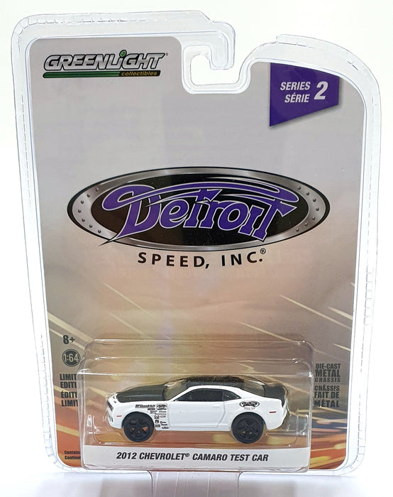 Greenlight 1/64 Scale 39070-F - 2012 Chevrolet Camaro Test Car - White/Black
