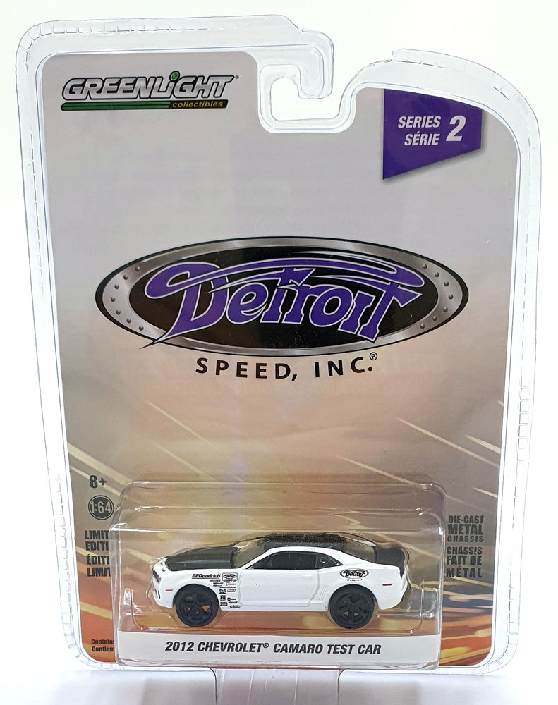 Greenlight 1/64 Scale 39070-F - 2012 Chevrolet Camaro Test Car - White/Black