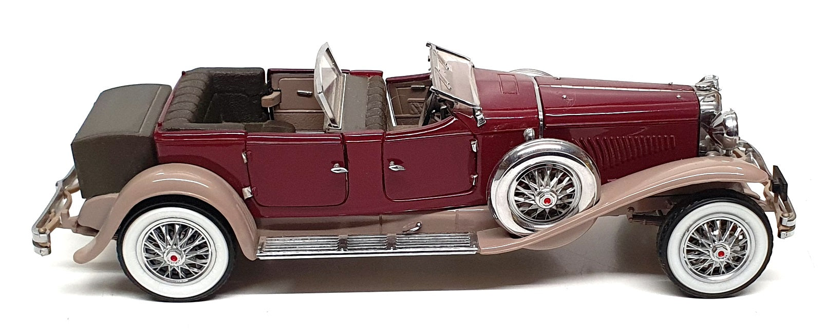 Franklin Mint 1/24 Scale 150326N - 1930 Duesenberg J Derham Tourster - Maroon