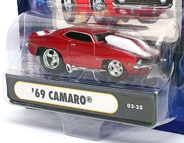 Muscle Machines 1/64 Scale 71151 03-25 - 1969 Chevrolet Camaro - Red/White