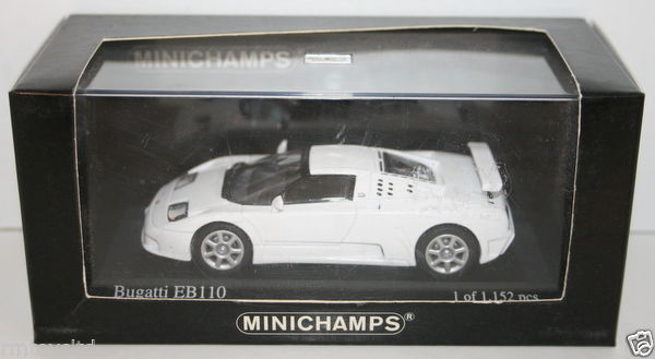 MINICHAMPS 1/43 SCALE 430 102114 - BUGATTI EB100 - 1994 - WHITE