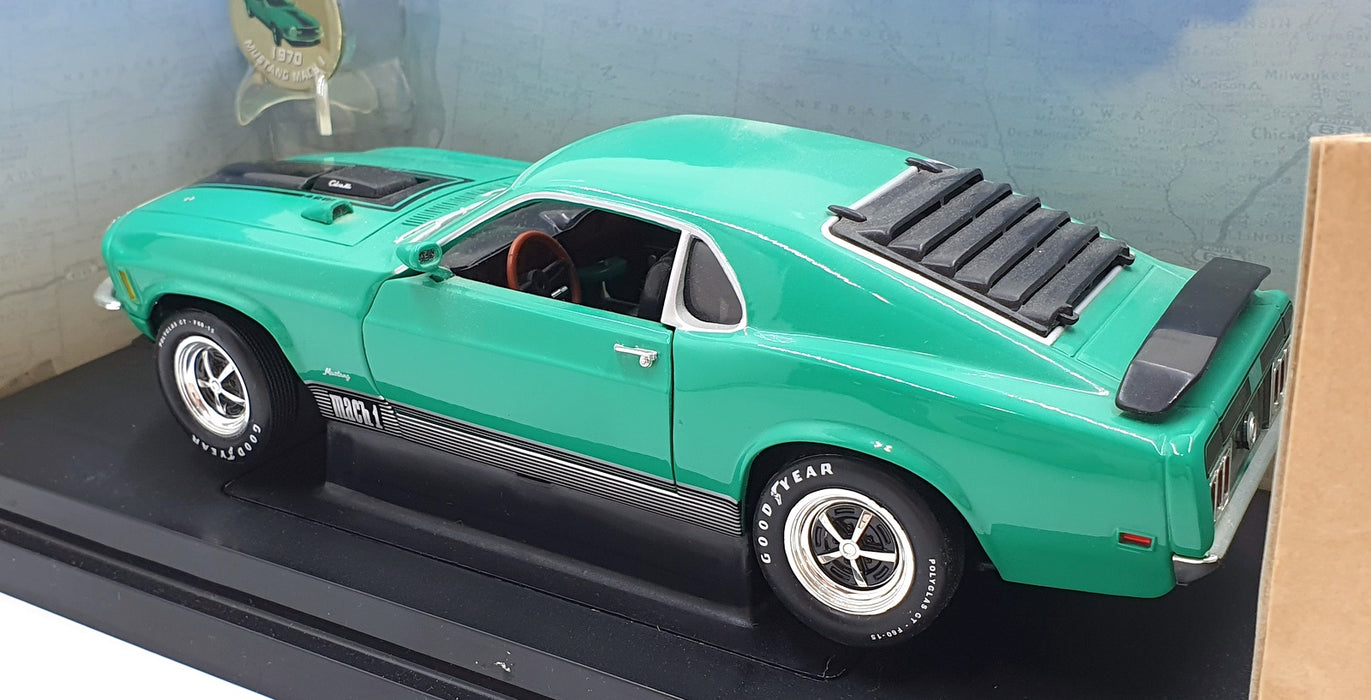 ERTL 1/18 Scale Diecast 78059 - 1970 Ford Mustang Mach 1 - Green/Black