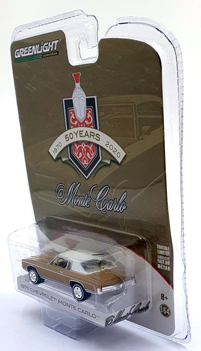Greenlight 1/64 Scale 28060-B - 1970 Chevrolet Monte Carlo - Gold/White