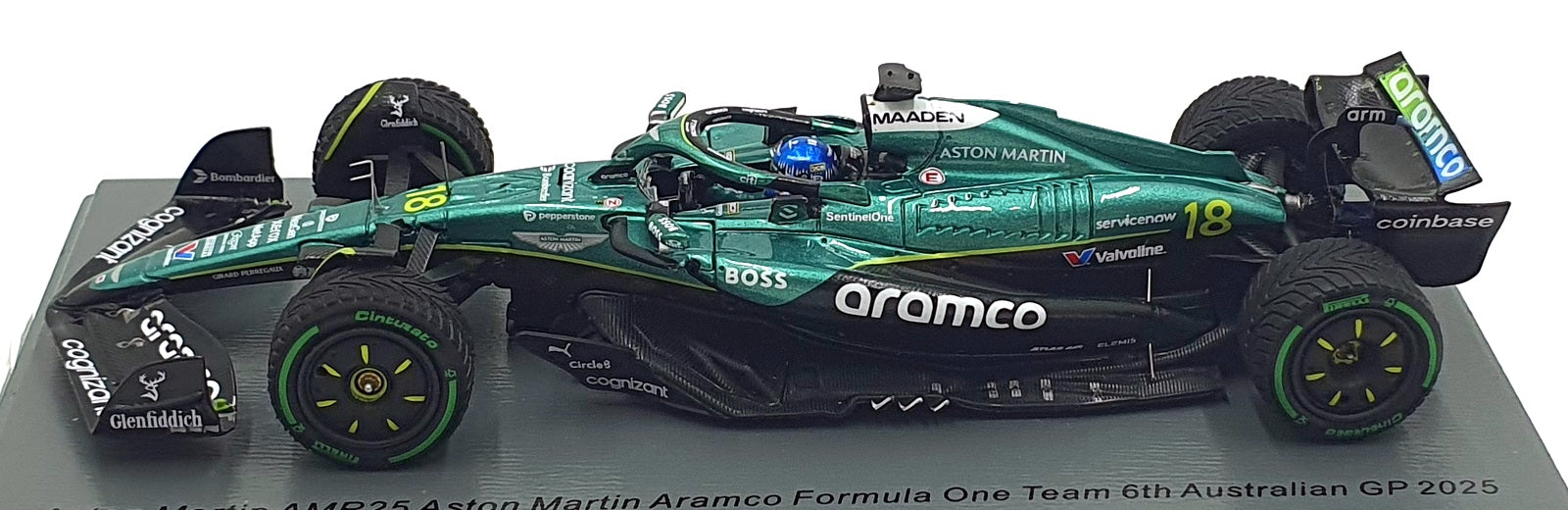 Spark 1/43 Scale S9588 - F1 Aston Martin AMR25 #18 Australian GP 2025 - Stroll