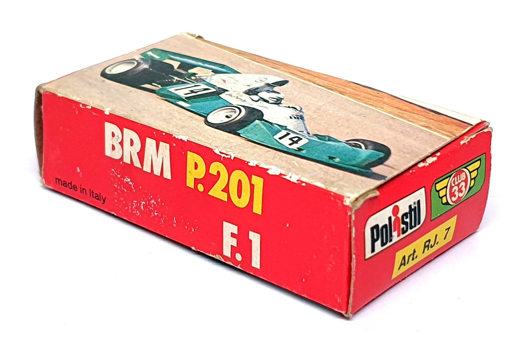 Polistil Appx 8cm Long Diecast RJ.7 - F1 BRM P.202 #14 - Silver/Green