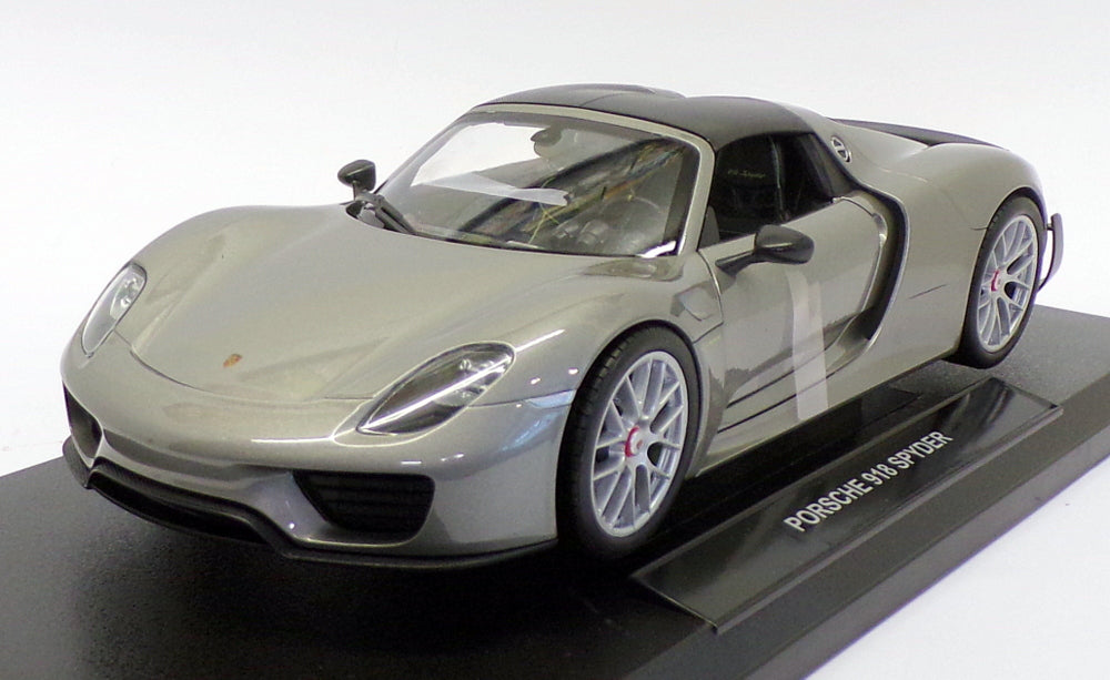 Welly 1/18 Scale 18051W - Porsche 918 Spyder Carbon Roof - Grey
