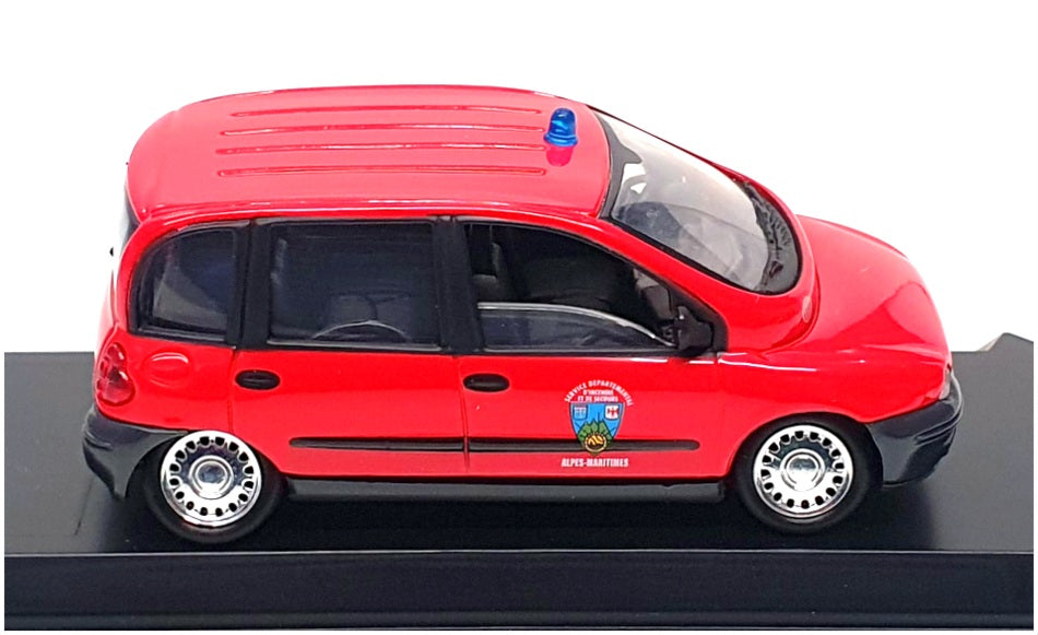 Solido 1/43 Scale Diecast 4825 - 1999 Fiat Multipla Fire Car - Red