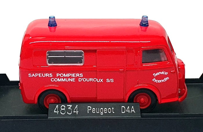 Solido 1/43 Scale 4834 - Peugeot D4A Pompiers Fire Van - Red