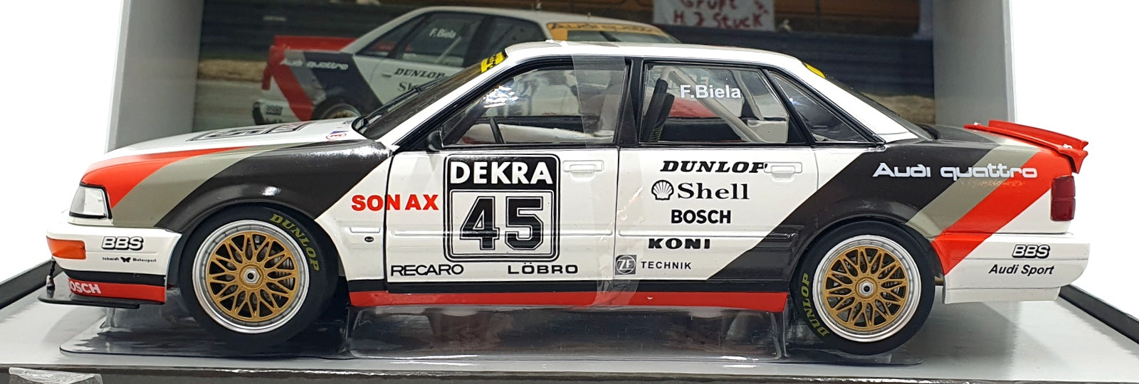 Werk83 1/18 Scale Diecast  W1801508C - Audi V8 DTM #45 F.Biela Champion 1991