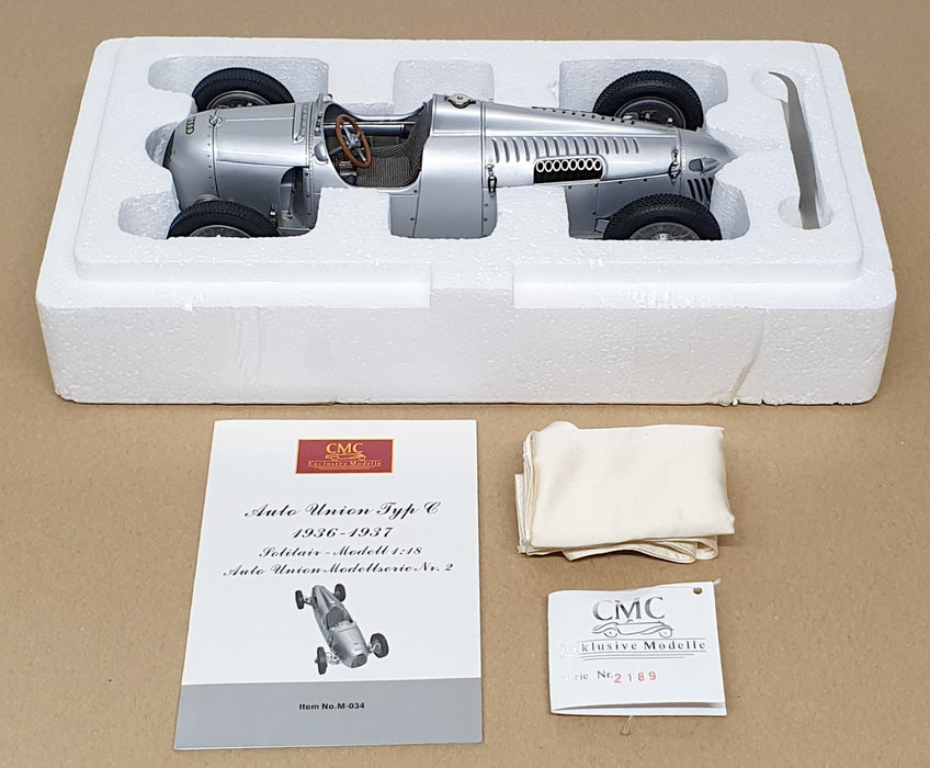 CMC 1/18 Scale Diecast M-034 - 1936-1937 Auto Union Typ C