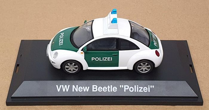 Schuco 1/43 Scale 04537 - VW Volkswagen New Beetle Polizei - White/Green