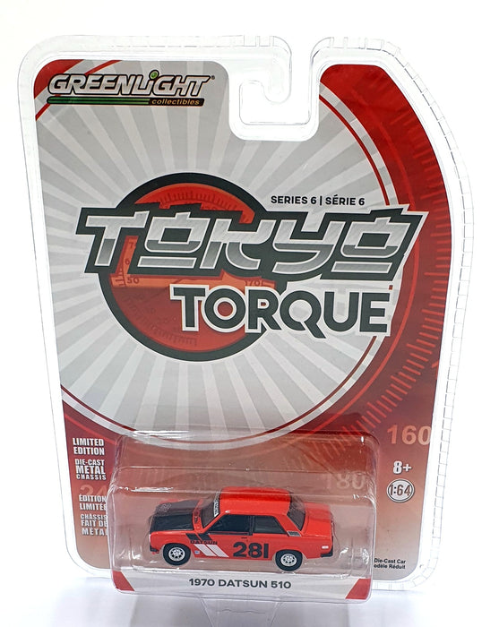 Greenlight 1/64 Scale 47040A - 1970 Datsun 510 #281 - Red