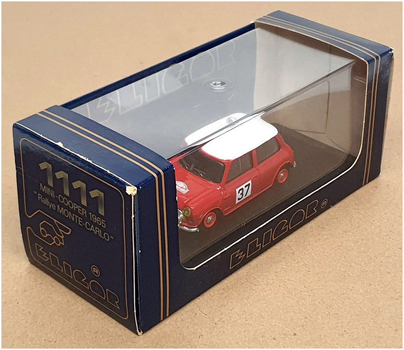 Eligor 1/43 Scale 1111 - 1965 Mini Cooper #37 Monte Carlo Rally - Red/White