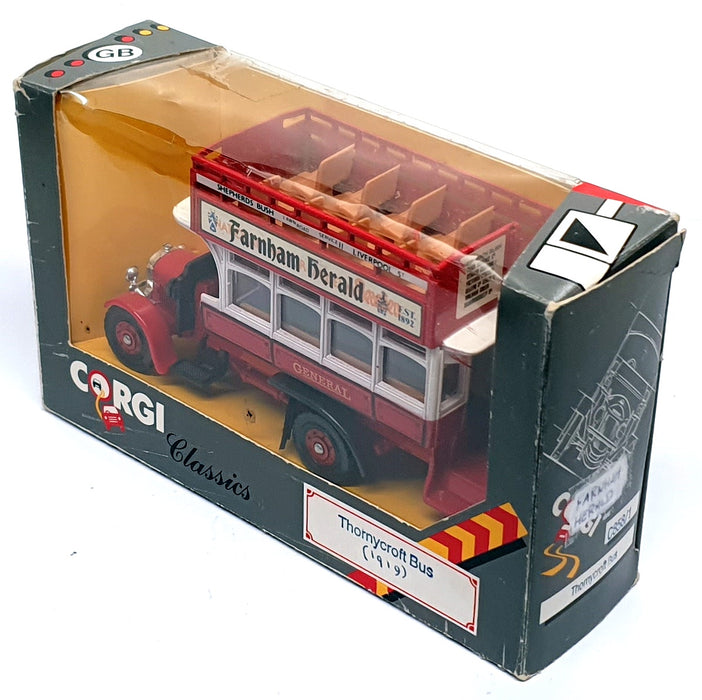 Corgi Appx 15cm Long C858/1 - Thornycroft Bus Farnham Herald REWORKED