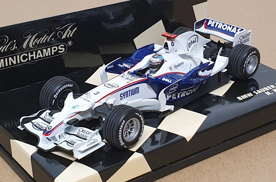 Minichamps 1/43 Scale 400 080003 - F1 BMW Sauber F1.08 N. Heidfeld 2008