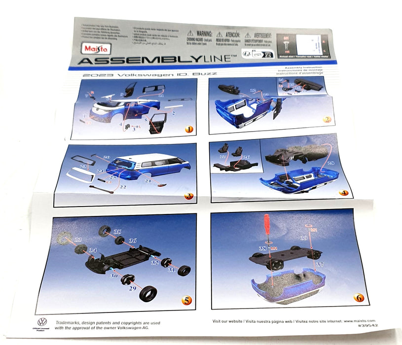 Maisto 1/24 Scale Diecast 39542 - 2023 Volkswagen ID Buzz - Blue