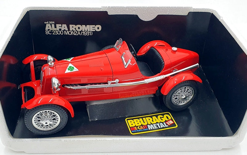 Burago 1/18 Scale Diecast 3014 - Alfa Romeo 8C 2300 Monza 1931 Red