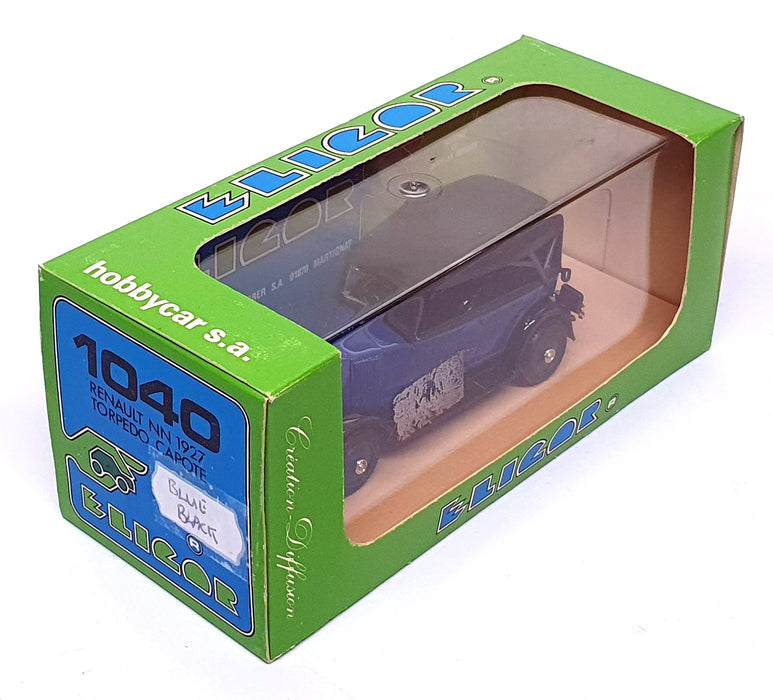 Eligor 1/43 Scale 1040 - 1927 Renault NN Torpedo Capote - Blue/Black