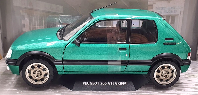 Solido 1/18 Scale Diecast S1801712 - Peugeot 205 GTI Griffe 1992 - Met Green