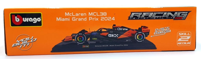 Burago 1/24 Scale Metal Kit 18-28505 - McLaren MCL38 #81 Miami GP 2024 -Piastri