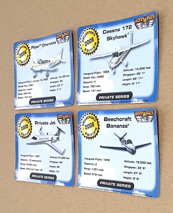 Daron Hot Wings Private Series 19202 - 4 Piece Aircraft Set - White
