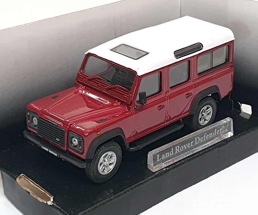 Cararama 1/43 Scale CARA41 - Land Rover Defender - Deep Red/White