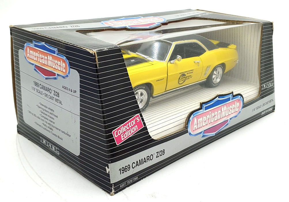 Ertl 1/18 Scale Diecast 7366 - 1969 Chevrolet Camaro Z/28 - Yellow/Black