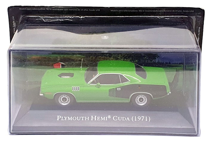 Altaya 1/43 Scale 28525A - 1971 Plymouth Hemi Cuda - Green/Black