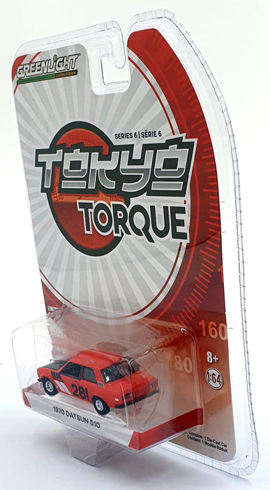 Greenlight 1/64 Scale 47040A - 1970 Datsun 510 #281 - Red