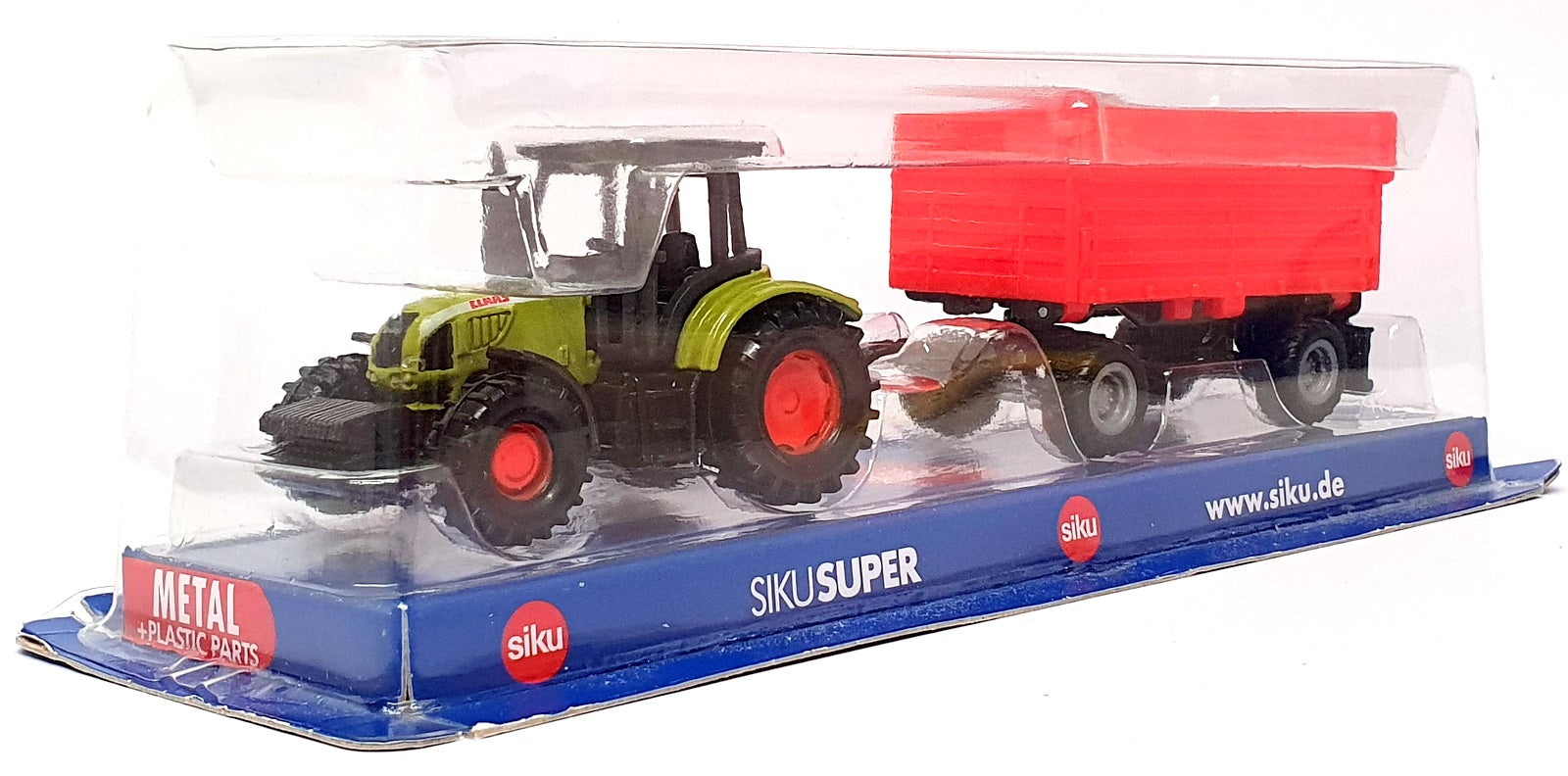 Siku 08129 - Claas Ares 697 ATZ Tractor & Trailer - Green/Red