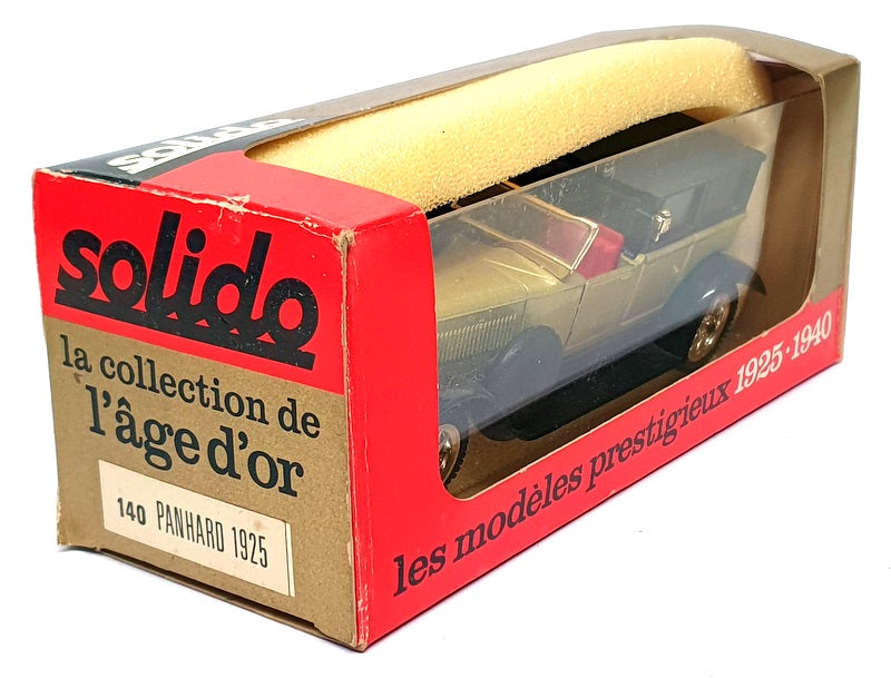 Solido 1/43 Scale Diecast 140 - 1925 Panhard Levassor - Met. Green/Black