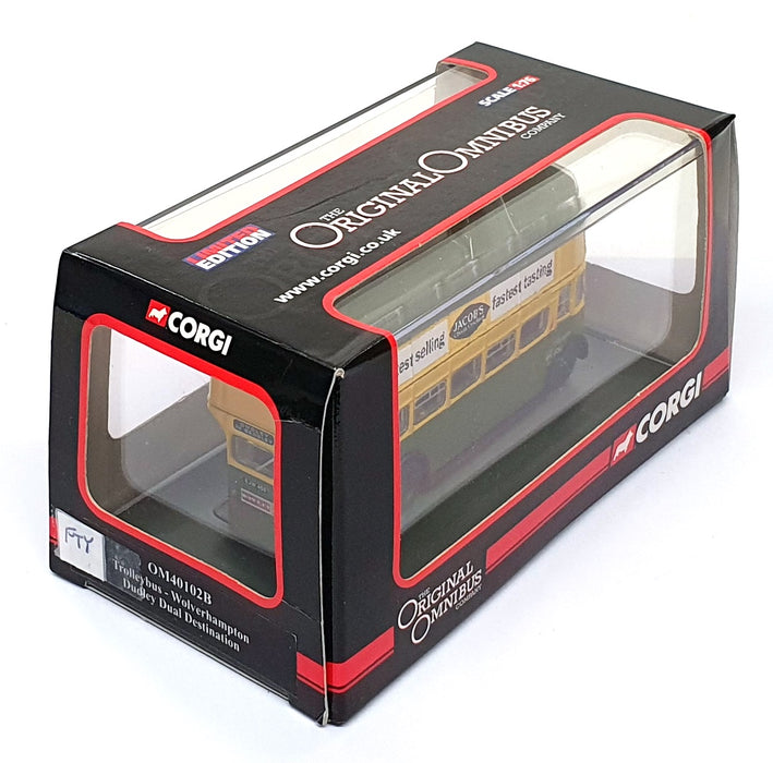 Corgi 1/76 Scale OM40102B - Trolleybus Wolverhampton Rt. 58 Dudley Dual Dest.