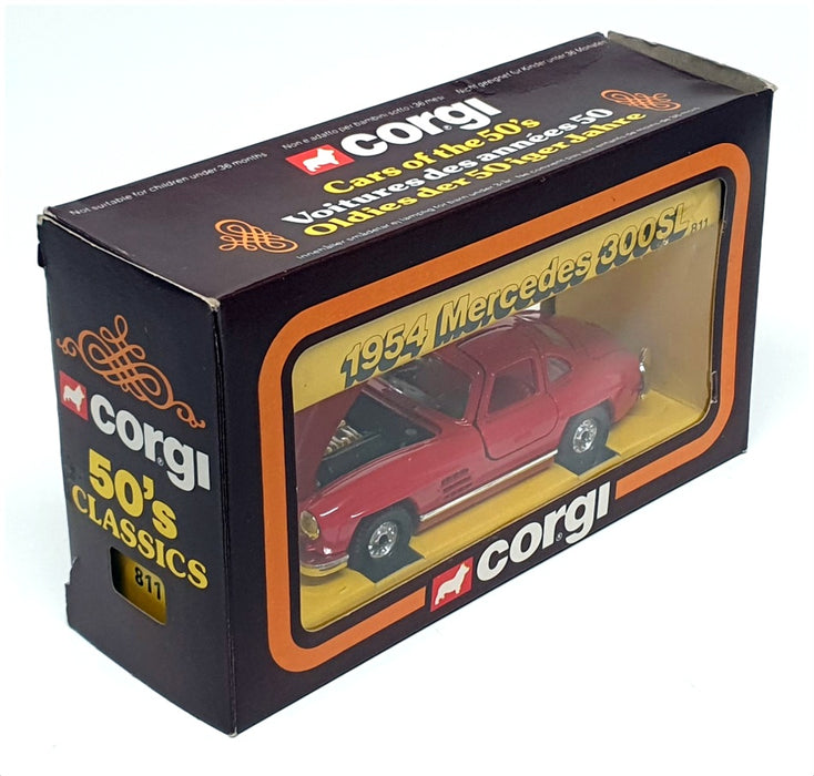 Corgi Appx 13cm Long Diecast 811 - 1954 Mercedes Benz 300SL - Red