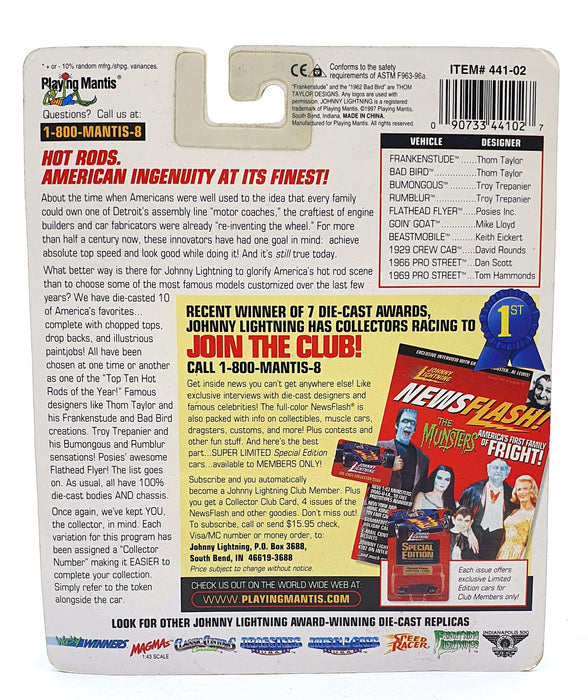 Johnny Lightning 1/64 Scale 441-02 Hot Rods Collector #9 Frankenstude