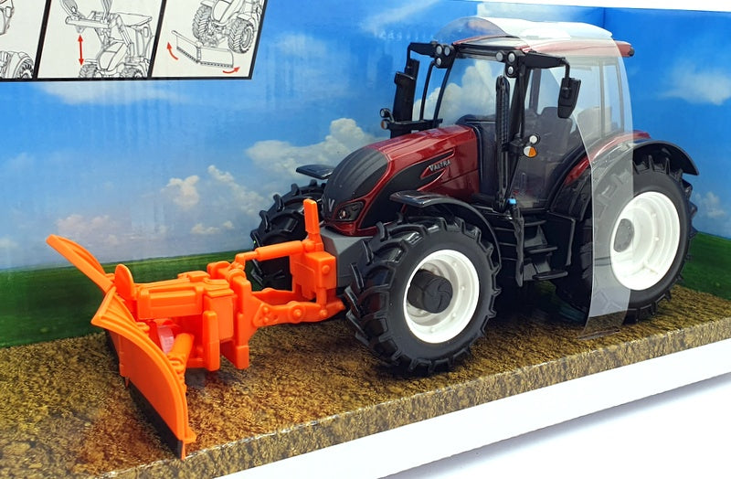 Burago 1/32 Scale Diecast 18-44084 - Valtra N174 Tractor - Maroon