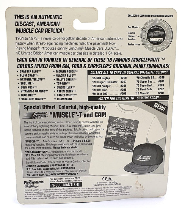 Johnny Lightning 1/64 Scale 200-100 Muscle Cars 1972 Chevrolet Chevelle SS Gold