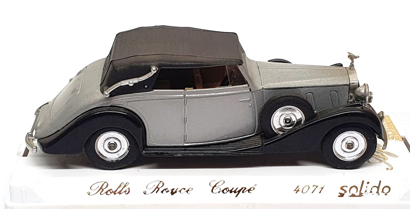 Solido 1/43 Scale Diecast 4071 - Rolls Royce Coupe - Silver/Black