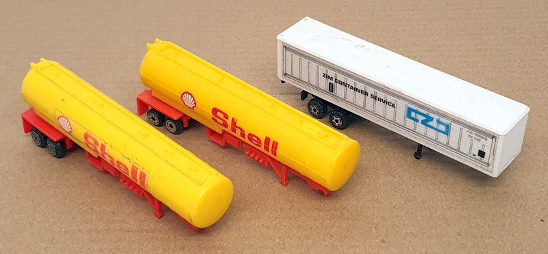 China Brand 12.5cm Long CB09 - 9x Assorted Livery Truck Trailers (2 Shell)