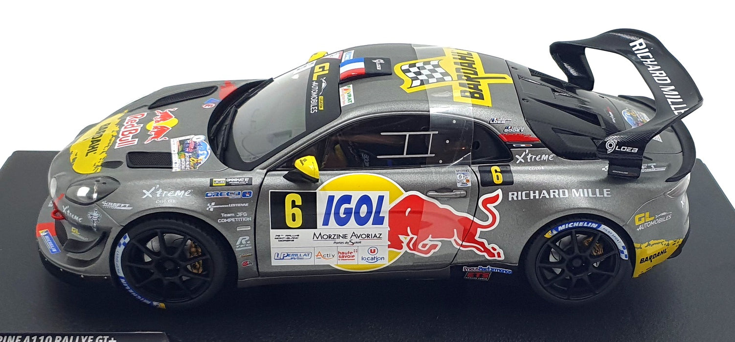 Solido 1/18 Scale S1801630 Diecast - 2024 Alpine A110 GT+ Rally Du Mont Blanc #6