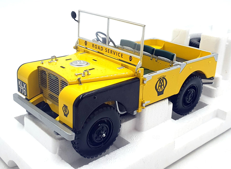 Minichamps 1/18 Scale Diecast 150 168901 Land Rover AA Road Service 1948 Yellow