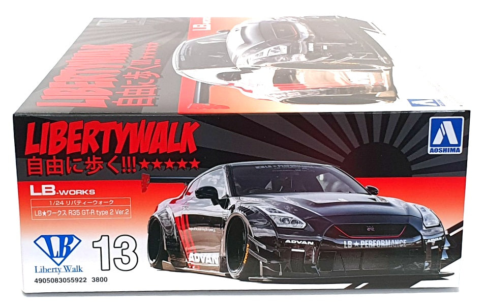 Aoshima 1/24 Scale Kit 20473 - Liberty Walk LB Works R35 GT-R type 2 Ver.2