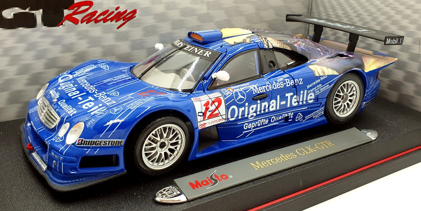 Maisto 1/18 Scale Diecast 38848 - Mercedes Benz CLK-GTR Mobil1 - Blue
