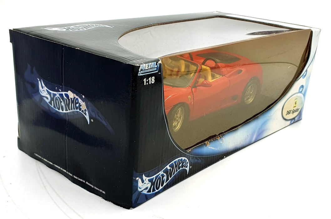 Hot Wheels 1/18 Scale 57310 - Ferrari 360 Spider - Red With Cream Seats