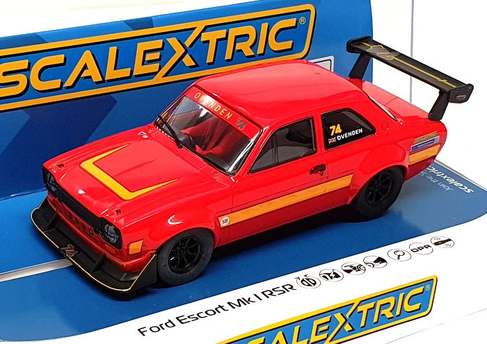 Scalextric 1/32 Scale Slot Car C4571 - Ford Escort Mk I RSR #74 Ovenden - Red