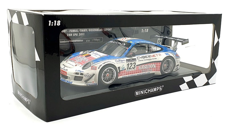 Minichamps 1/18 Scale 155 118923 - Porsche 911 GT3 R #123 24H Spa 2011