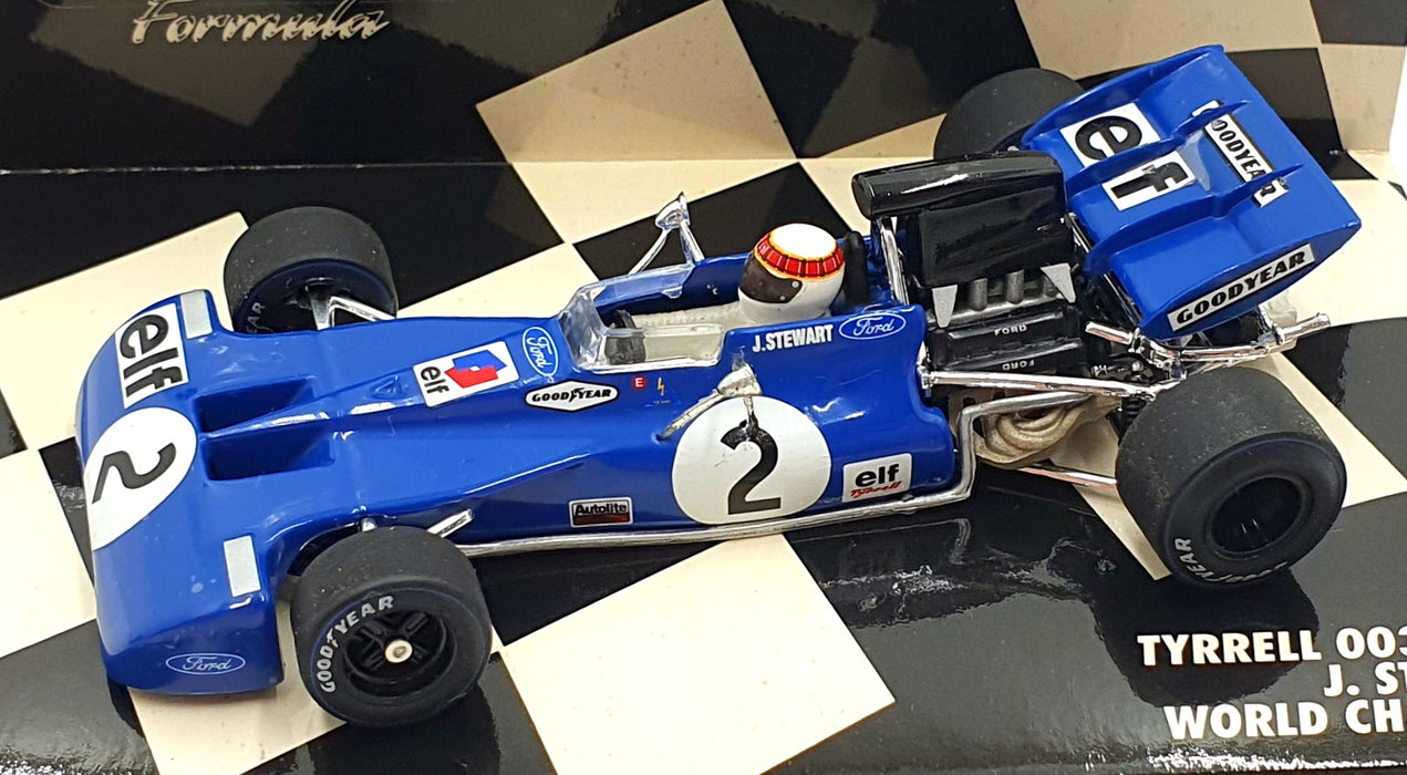 Minichamps 1/43 Scale 430 710011 F1 Tyrrell 003 #2 World Champion 1971 Stewart
